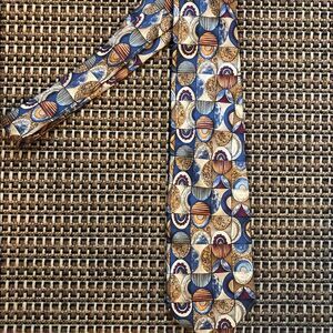 2/$25 ⚡️Paul Frederick Tan/Blue Silk Necktie 👔